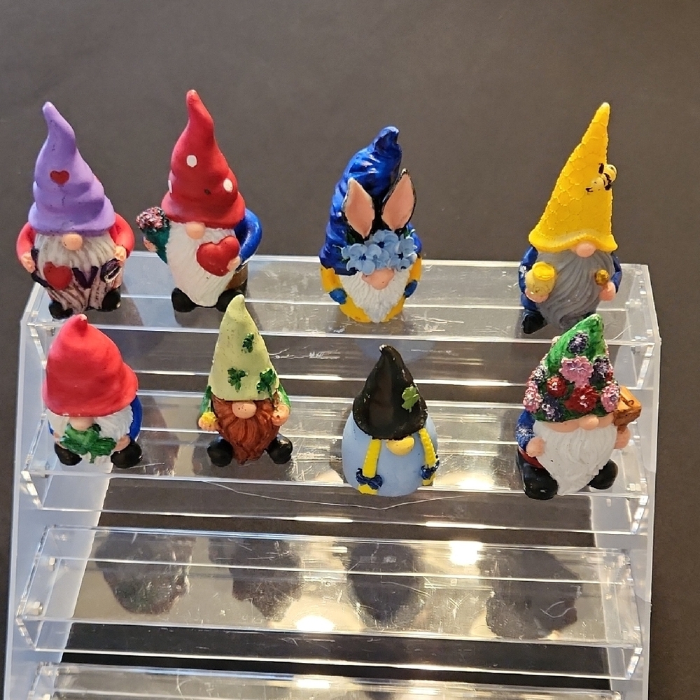 Colorful Miniature Gnome Figurines Set